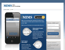 Tablet Screenshot of iris.mims.com.au